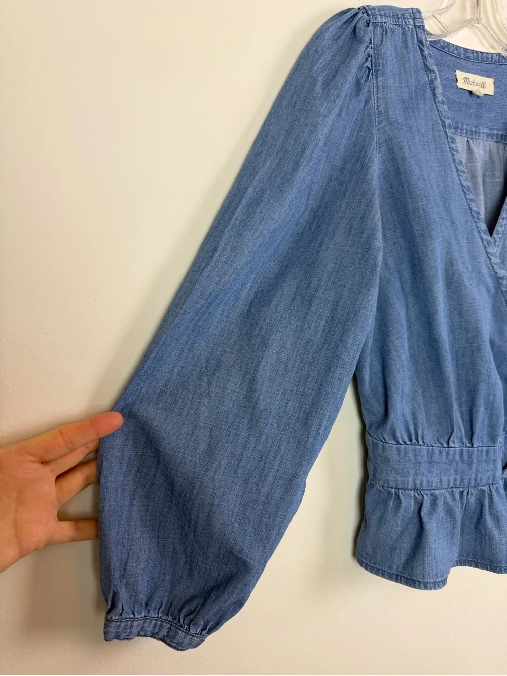Madewell denim puff